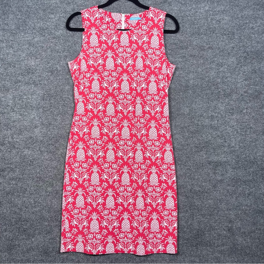 J.McLaughlin Womens Small Pink Pineapple Catalina‎ Cloth Sleeveless Shift Dress